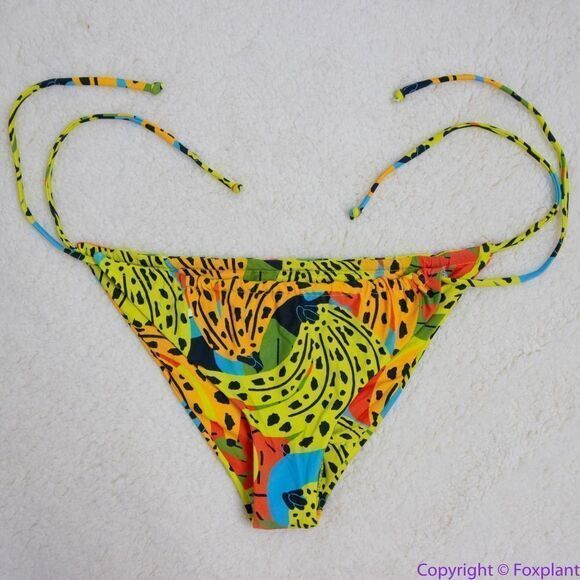 NEW It’s Now Cool square‎ top string bottom bikini in bananas, M - Picture 1 of 16